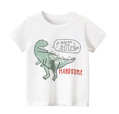 Korean Fashion Printed Boy's Short-Sleeved T-Shirt