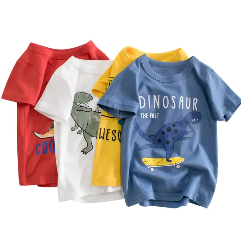 Korean Fashion Printed Boy's Short-Sleeved T-Shirt